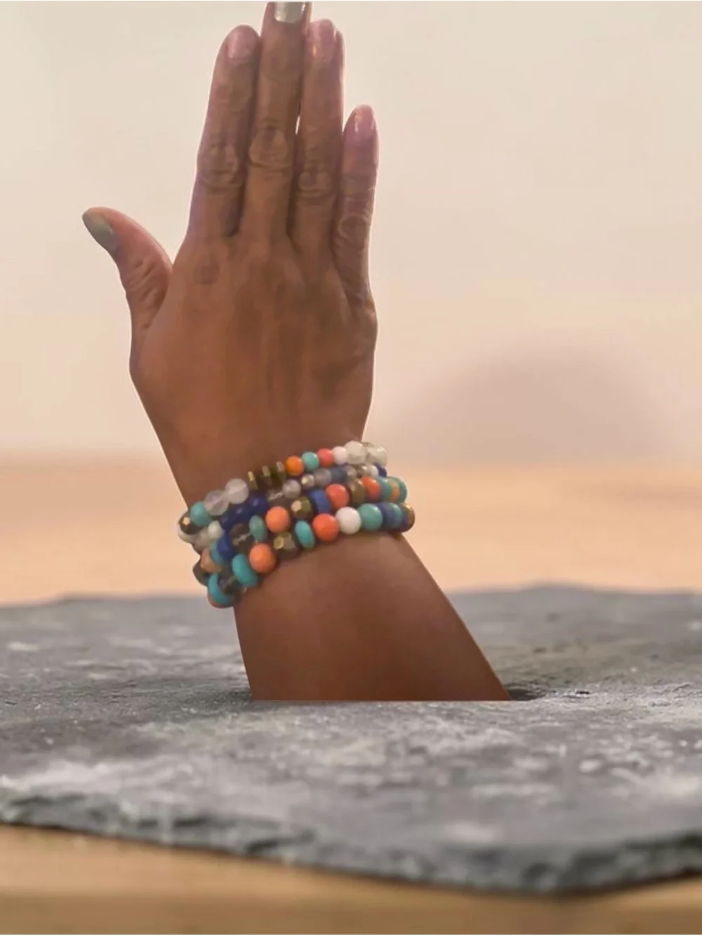 Colorful Stretch Bracelet Stack - Multicolor